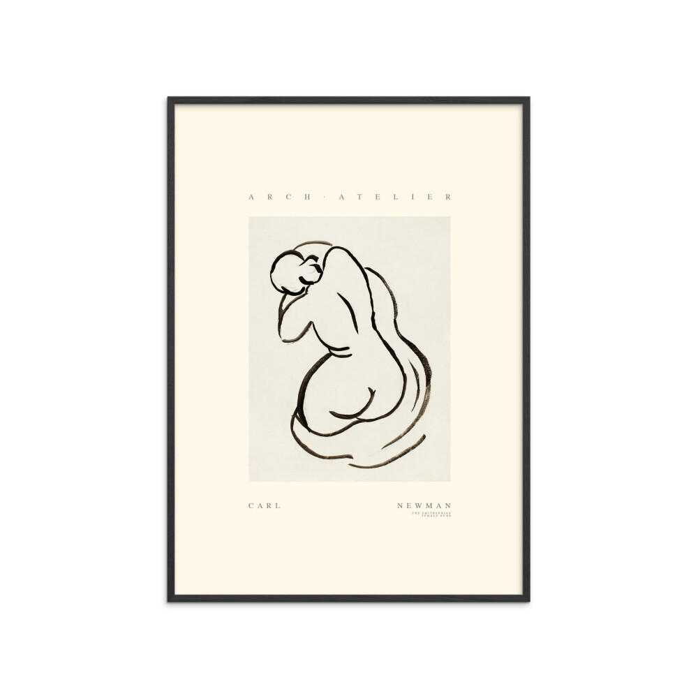 POSTER mit Rahmen Arch Atelier - Carl Newman 03 - Schwarz/Naturfarben, Holz/Papier (30/40cm) - Poster&Frame