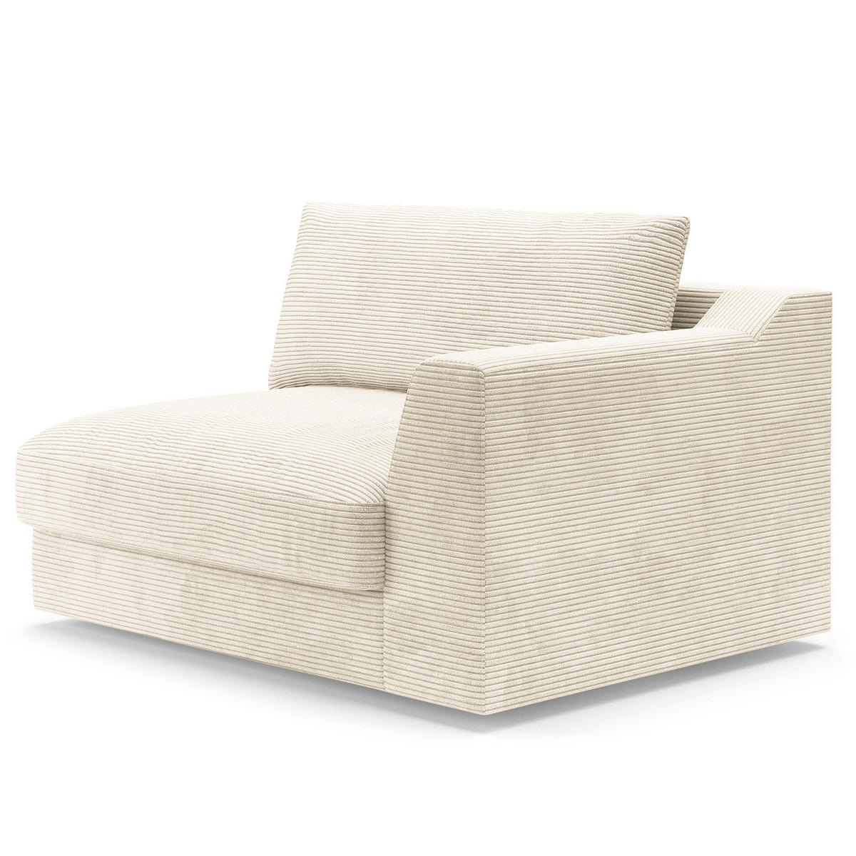 BIG-SOFA - Weiß, Kunststoff/Textil (274/90/112cm) - home24