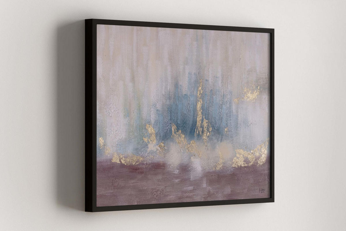 ACRYLBILD HANDGEMALT 100/75 cm - Türkis, Holz/Textil (100/75cm) - KUNSTLOFT