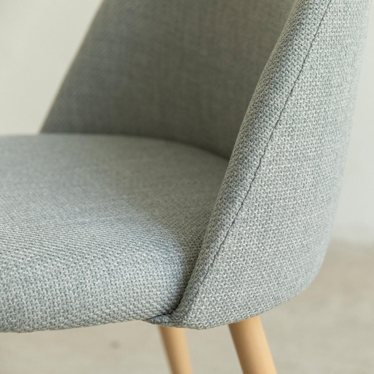 STUHL Brila Grau 51 cm x 77 cm - Grau, Textil (51/77/54cm) - Kenay Home