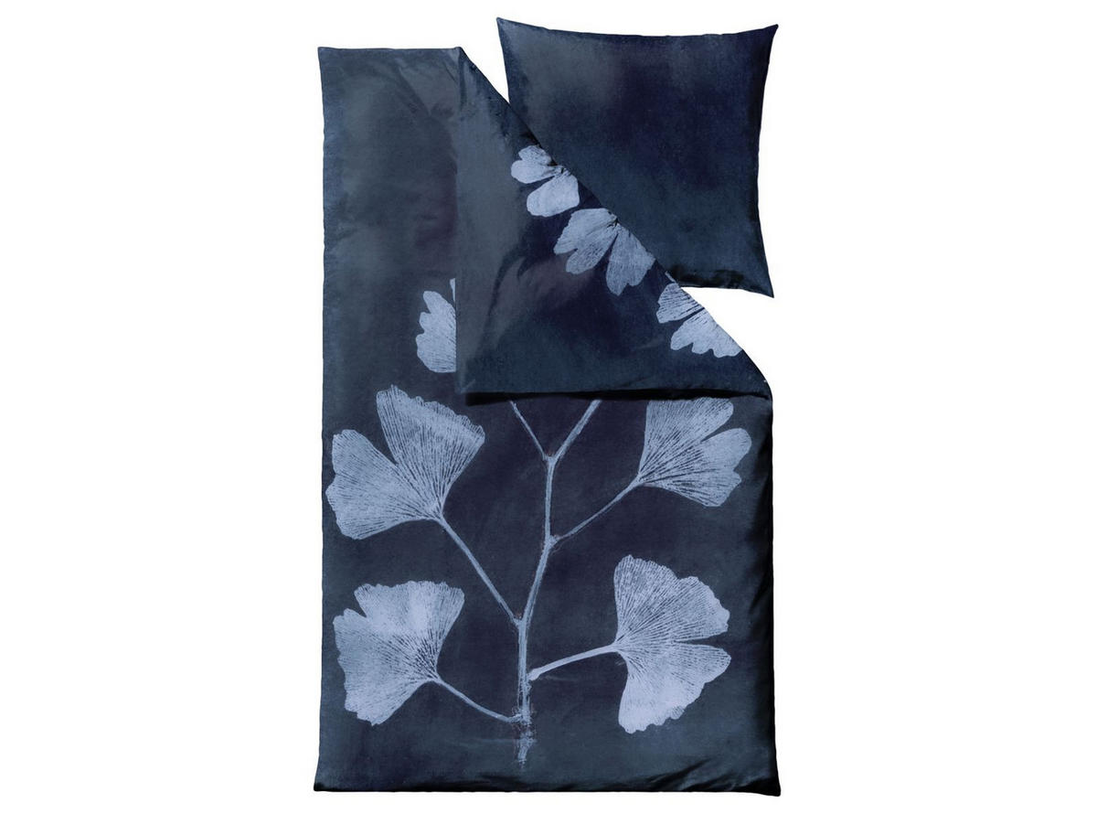 BETTWÄSCHE Botanicals blau 135/200 cm Bio-Baumwolle - Blau, Textil (135/200cm) - Södahl