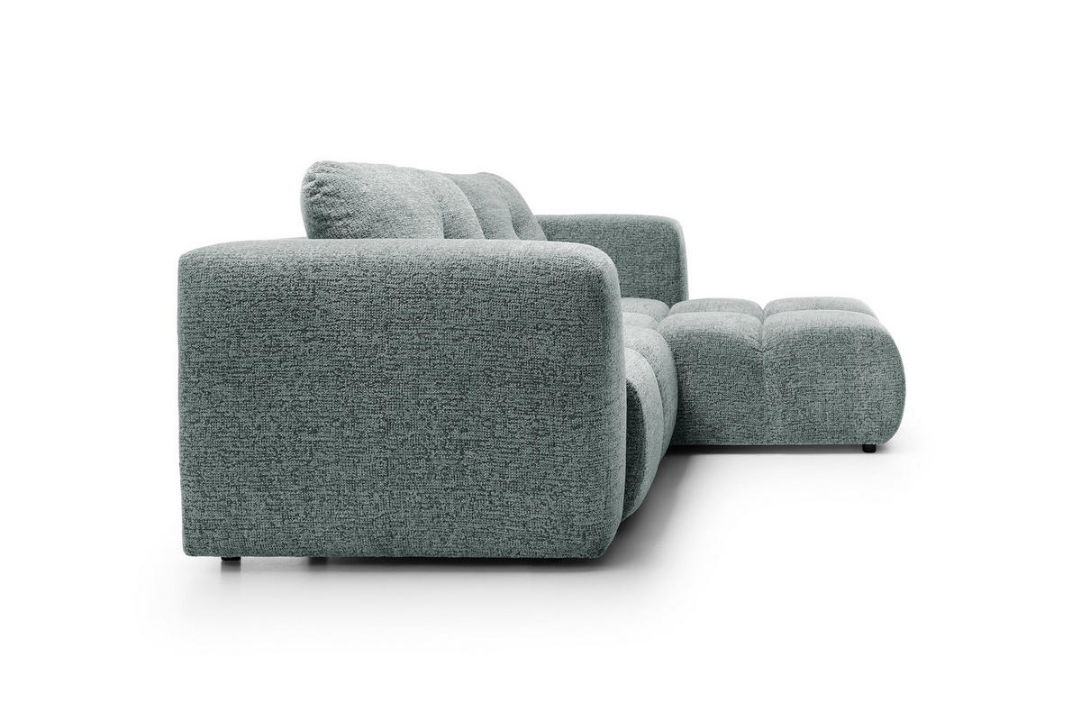ECKSOFA ARTE 01 Grau Chenille mit Schlaffunktion - Grau, Holz (245/177cm) - MASSENO