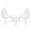 GARTENMÖBEL-SET MALUS, 3-tlg - Weiß, Kunststoff - KONSIMO®