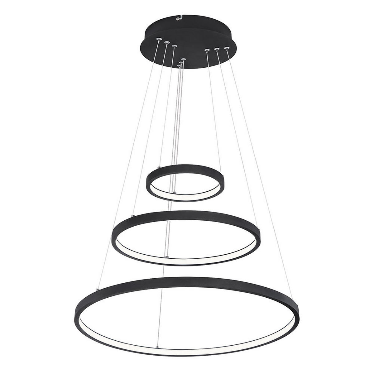 LED HÄNGELEUCHTE RALPH Metall Schwarz - Schwarz, Metall (51/51/120cm) - Globo Lighting