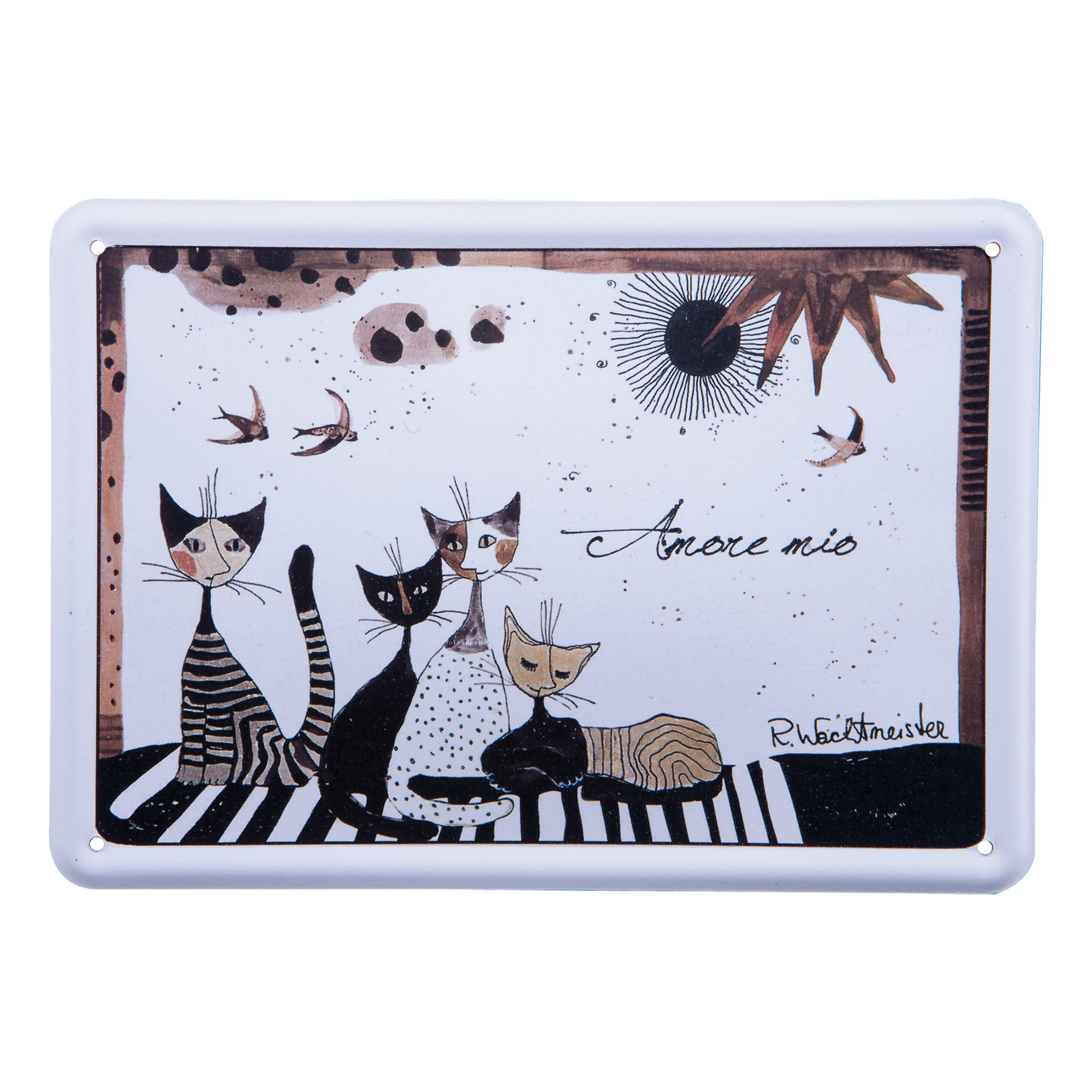 POSTKARTE Amore Mio, Metall, 14.5 cm - Multicolor, Papier (10/1cm) - Goebel