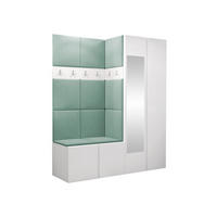 GARDEROBEN-SET Orion XII - Weiß/Mintgrün, Holzwerkstoff/Kunststoff (158/186/46cm) - MIRJAN24