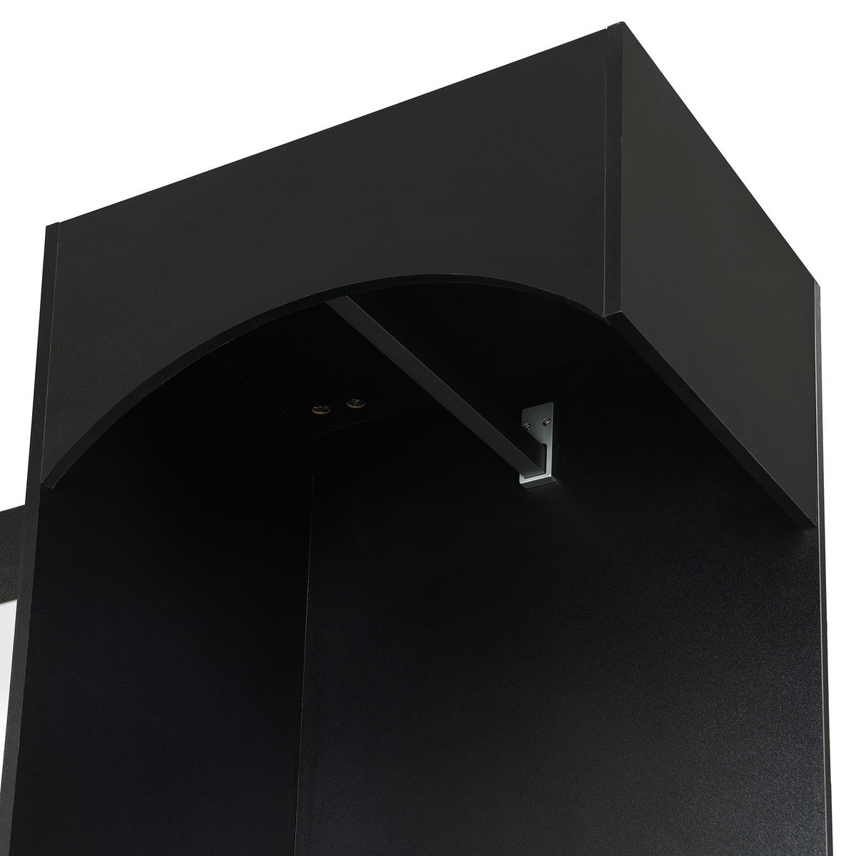 GARDEROBE Flurgarderobe Schuhschrank Spiegel Sitzbank MDF mit verstellbaren Böden Haken Stauraum - Schwarz, Glas/Holzwerkstoff (110/185.5/33cm) - EVRYAE