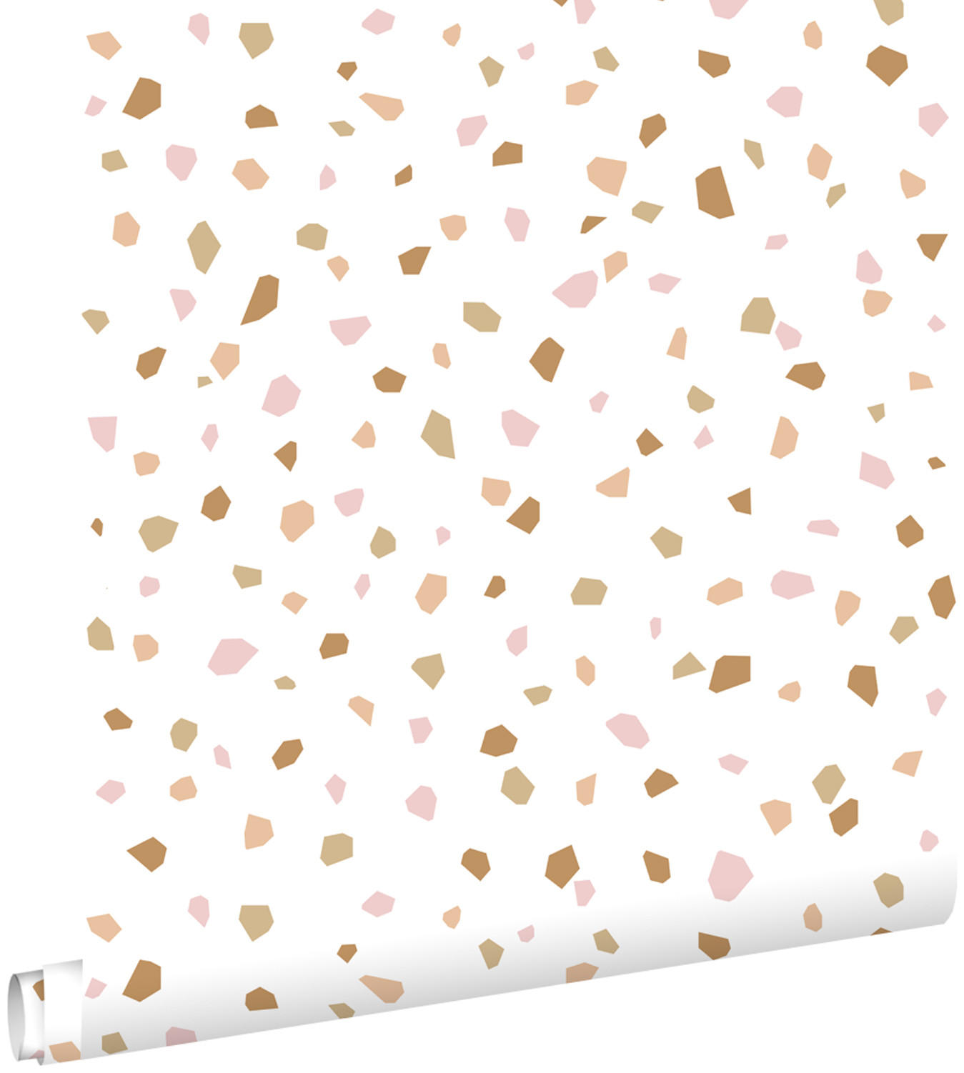 TAPETE Terrazzo-Motiv 53 cm x 10.05 m - Weiß, Papier (53/0.1cm) - ESTAhome