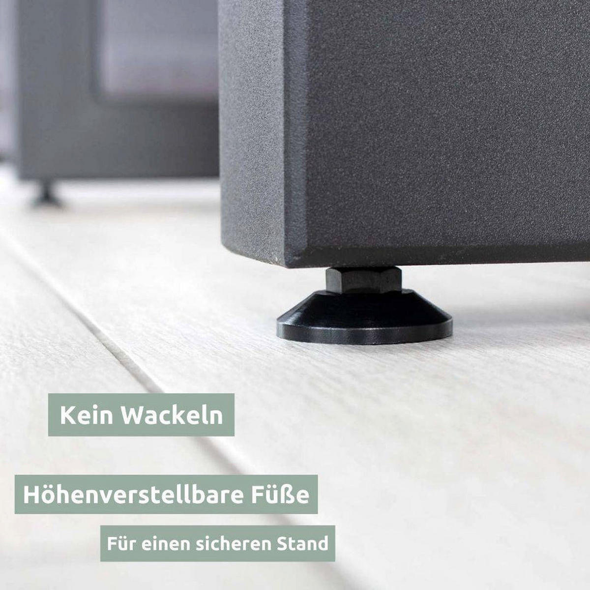 TISCHGESTELL Dreieck - Schwarz, Metall (7/71.9/44.2cm) - holz4home®