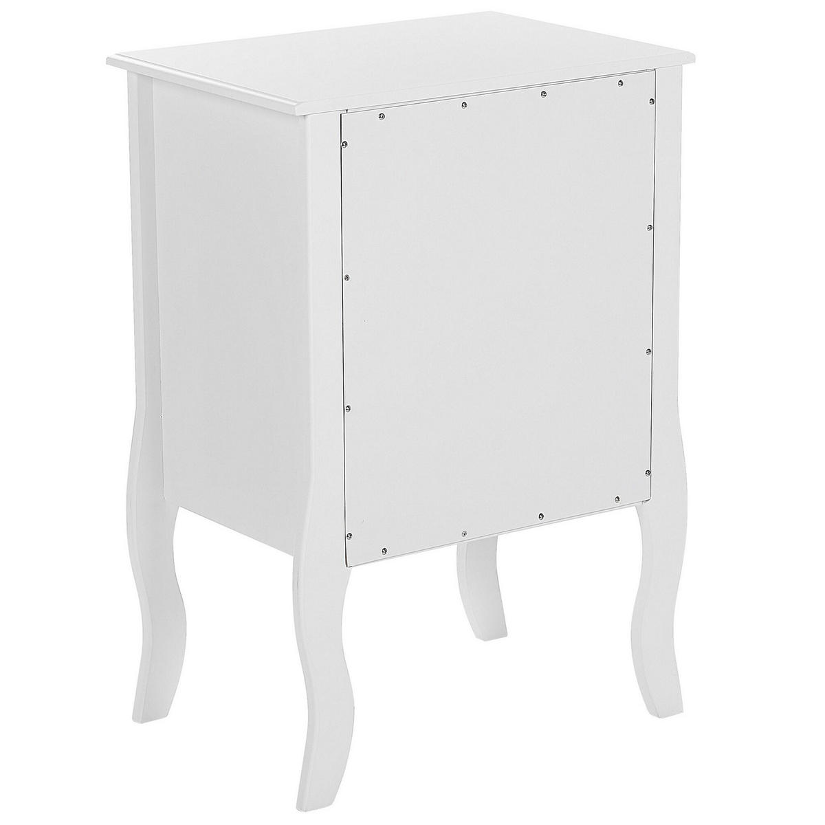 NACHTTISCH weiß 1 Schublade Lane - Weiß, Holzwerkstoff (48/70/34cm) - Beliani