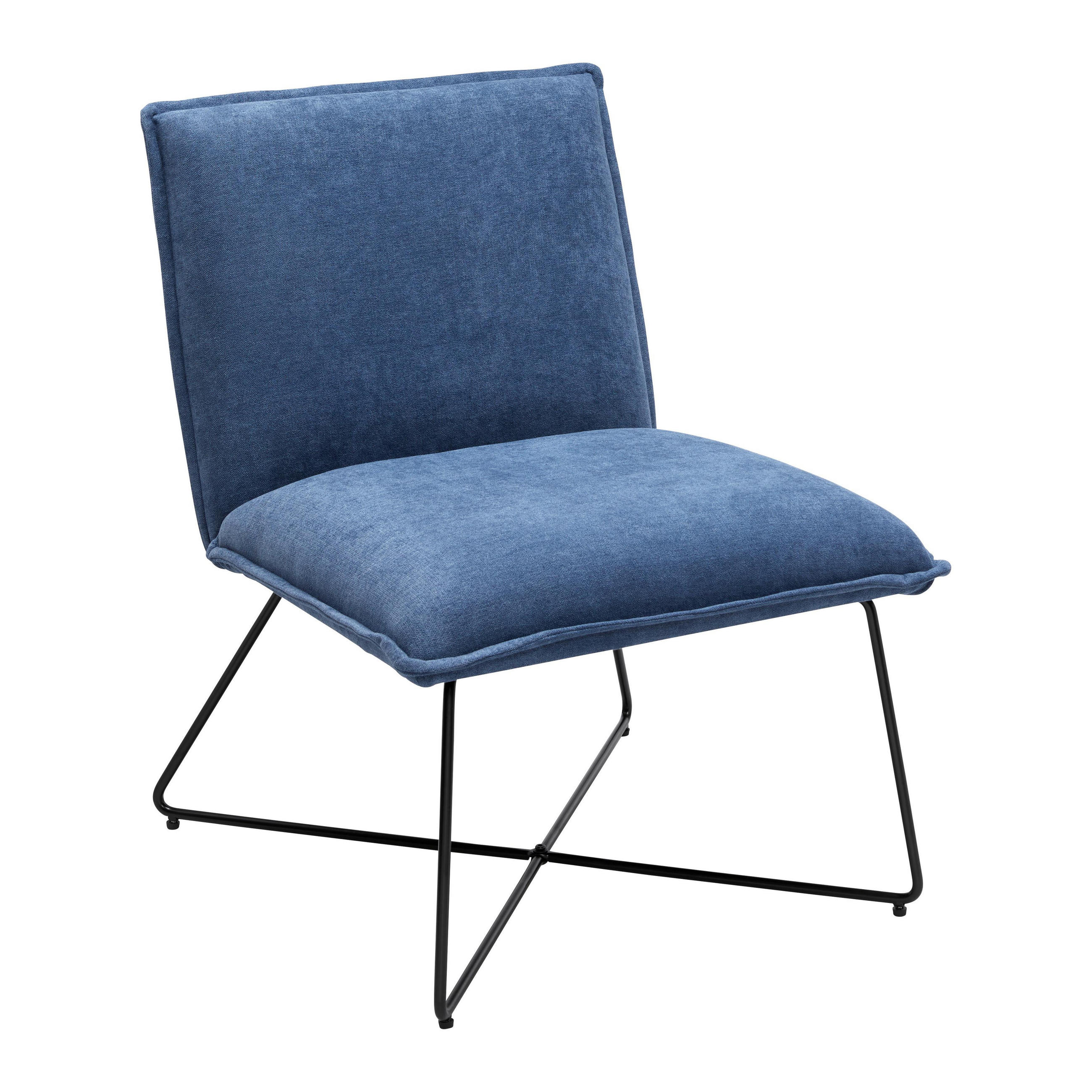 SESSEL Filip Blau Webstoff - Blau, Holz (63/82/69cm)