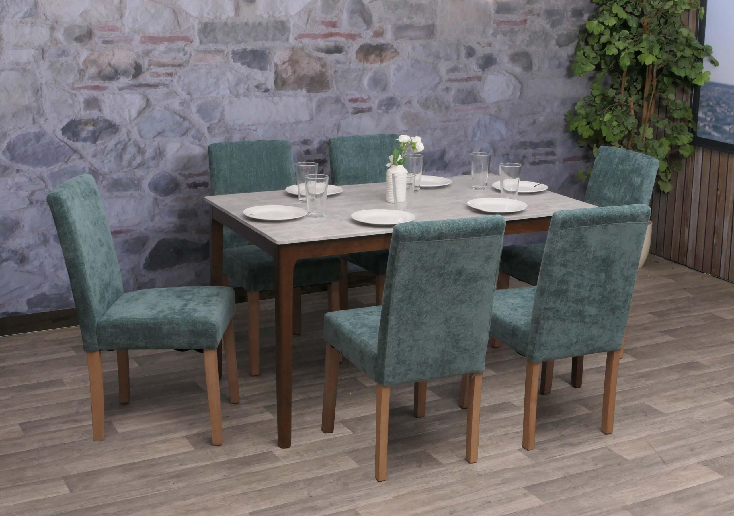 ESSZIMMERSTUHL Grün 6er-Set - Grün, Textil (42/90/50cm) - MCW