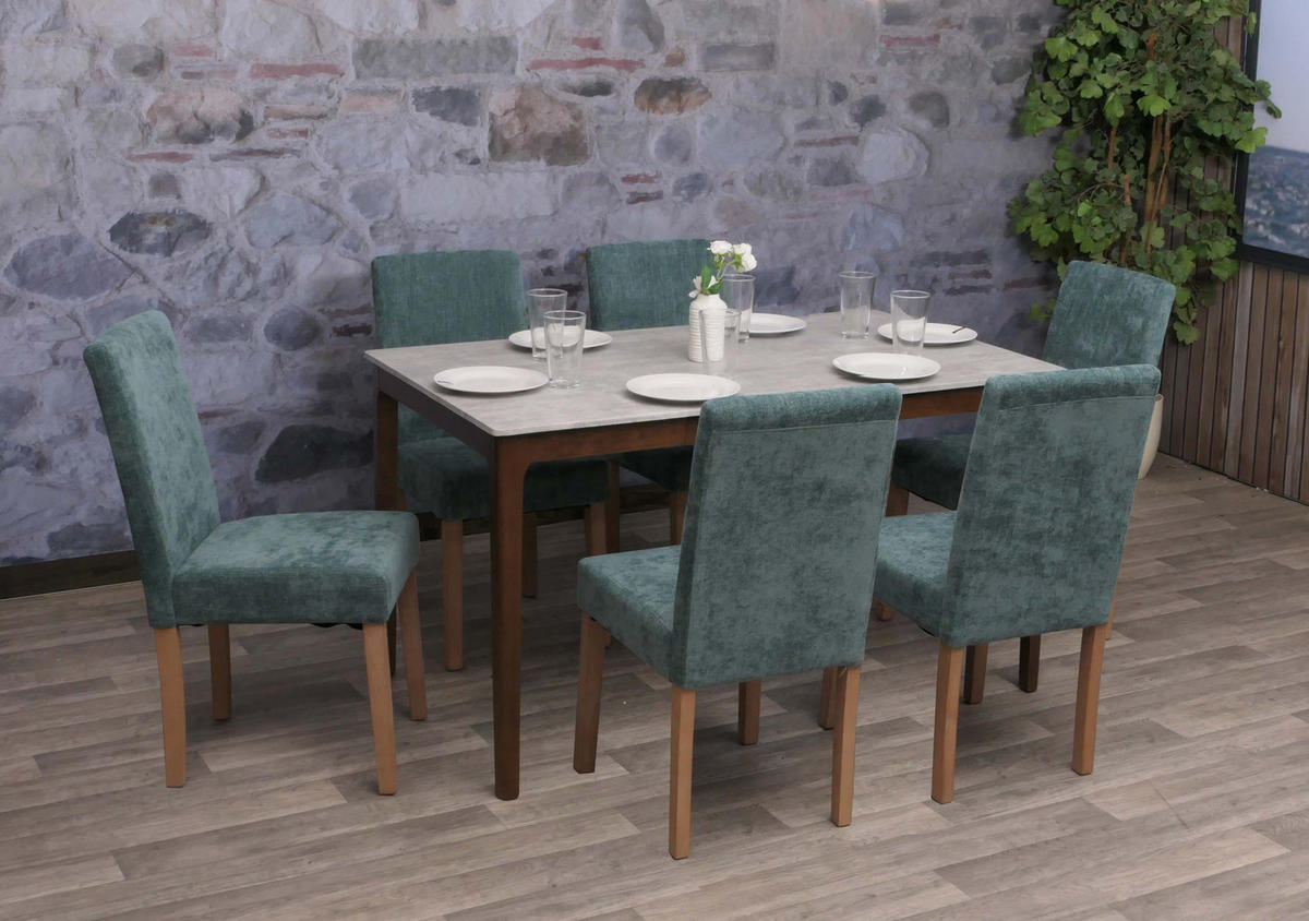 ESSZIMMERSTUHL Grün 6er-Set - Grün, Textil (42/90/50cm) - MCW