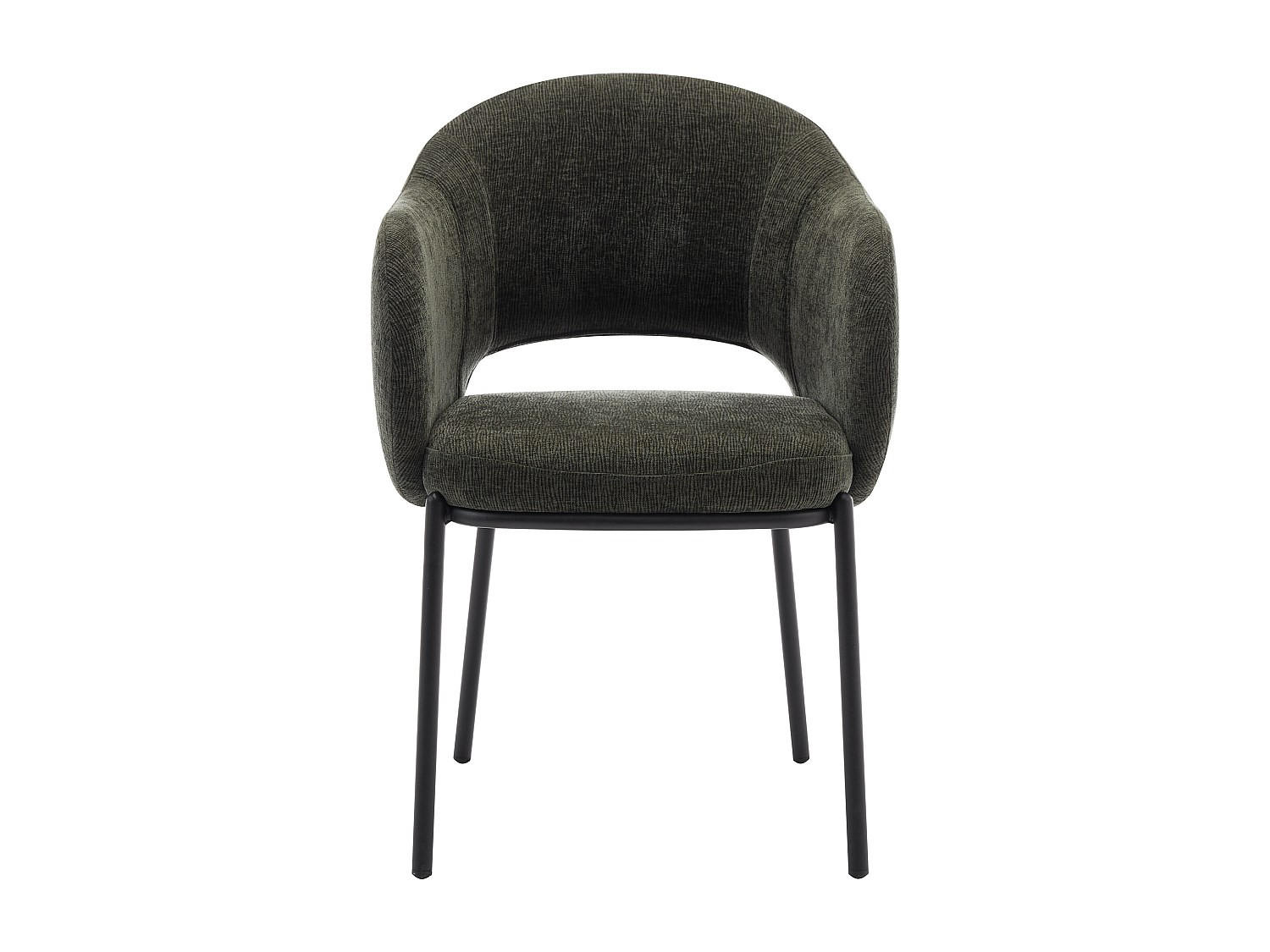 STUHL - 55 cm x 56 cm - Stoff - Tannengrün - ACACILIO - Waldgrün, Textil (55/82/56cm) - Vente-Unique