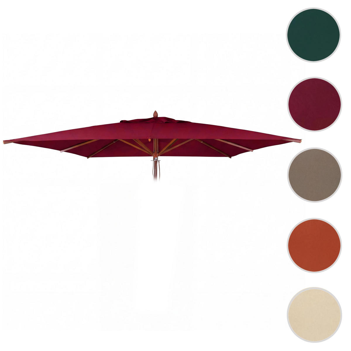 SCHIRMBEZUG C57B Bordeaux - Bordeaux, Textil (300/300cm) - MCW