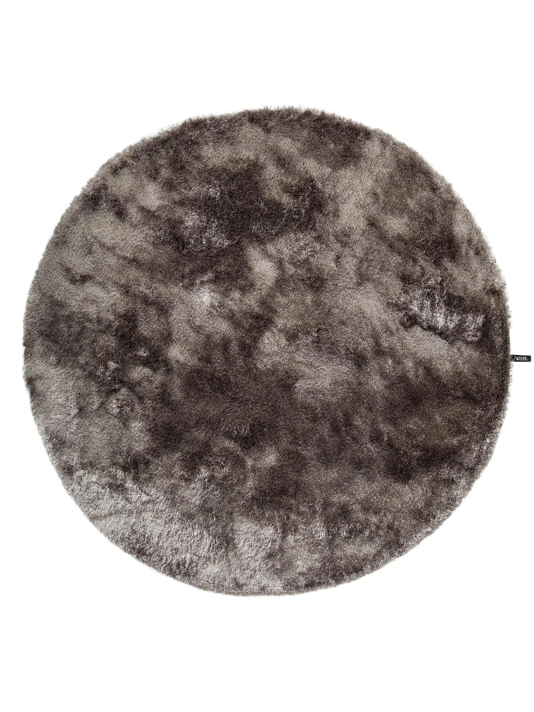 benuta Hochflorteppich Grau 160x160 cm