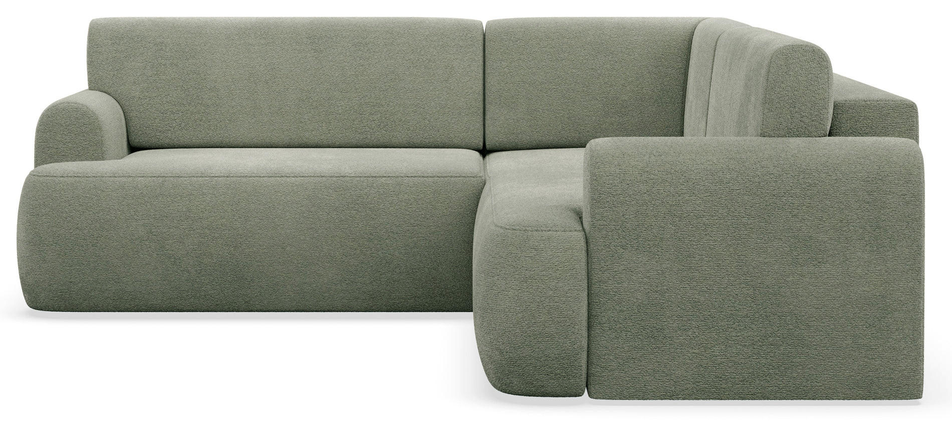 ROHOVÁ pohovka Kaveo, 245 cm univerzálny s rohovým dielom - čierna/svetlozelená, textil/plast (245/245cm) - Selsey