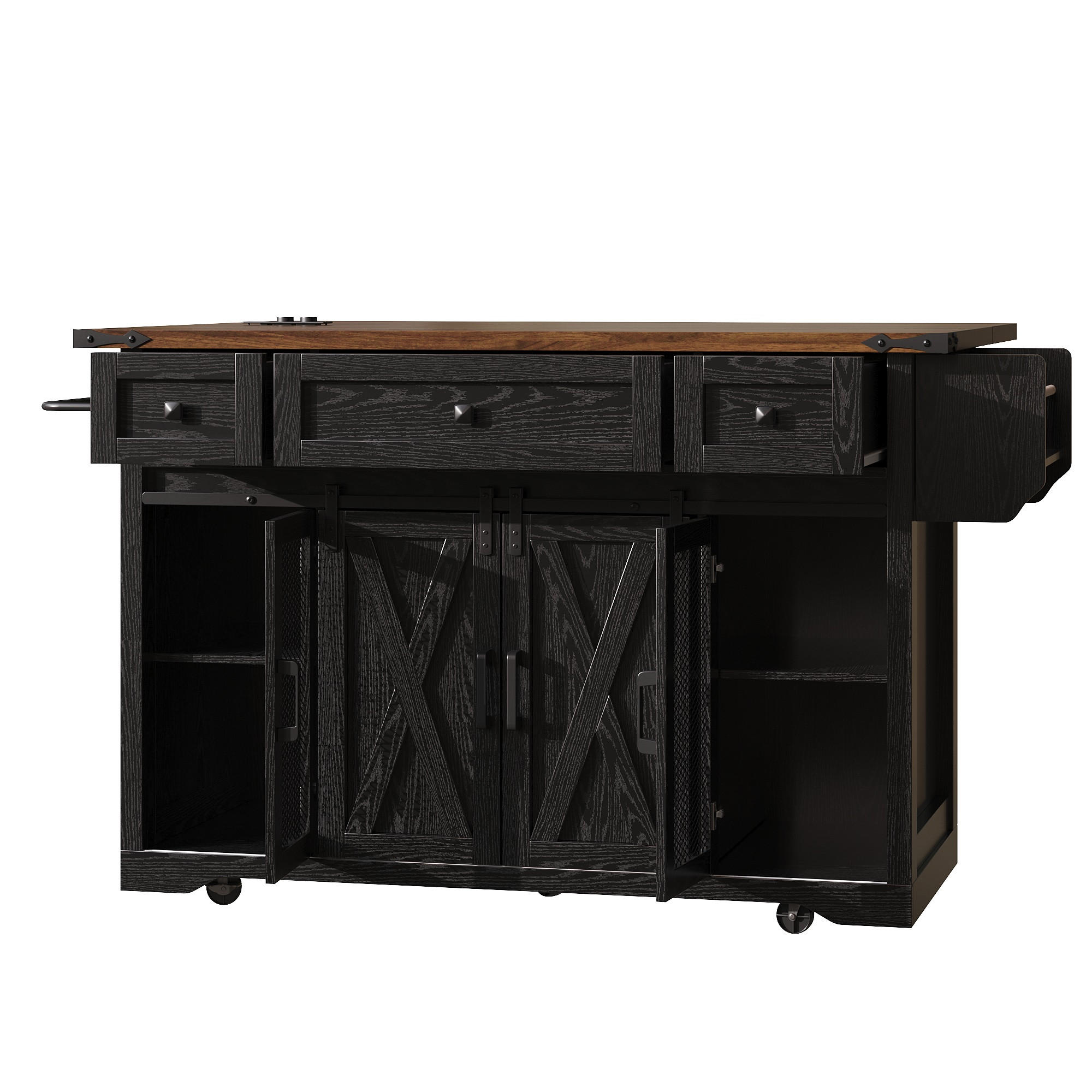 ComfortXL Servierwagen Schwarz 120.2x91.5x45.3 cm