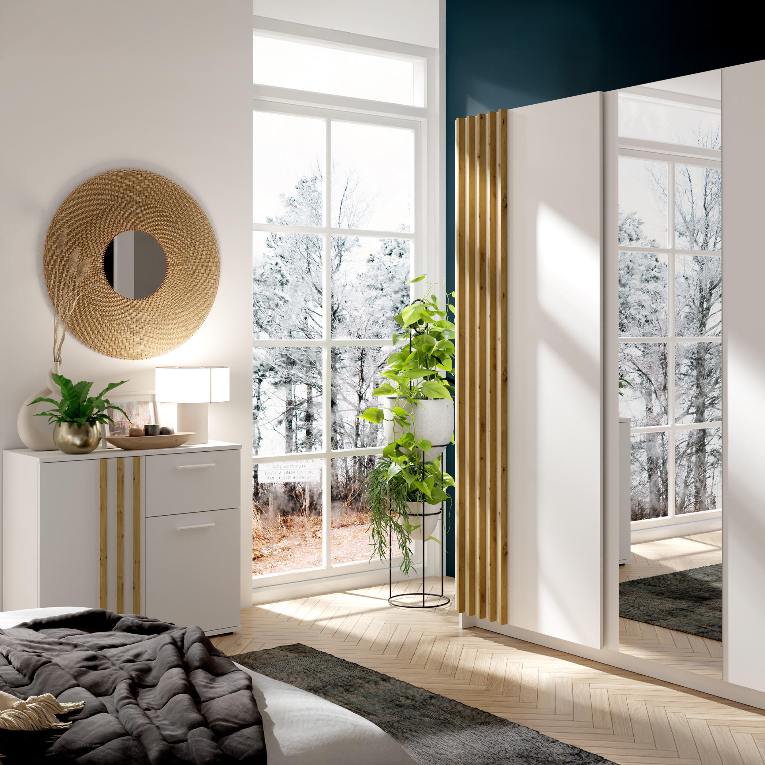 KOMMODE FERIO Kombikommode, Modern - Weiß, Holzwerkstoff (80/73/35cm) - KONSIMO®