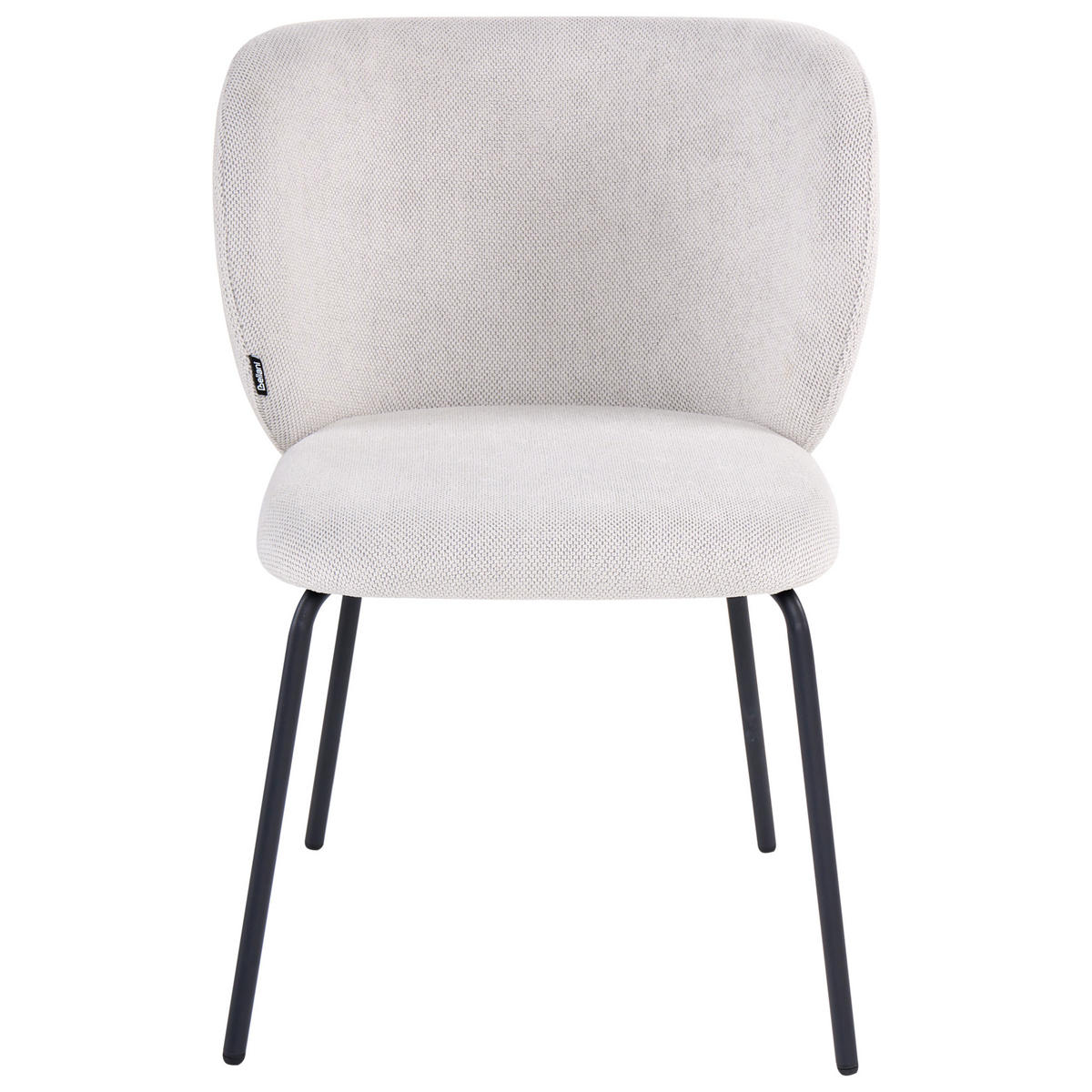 ESSZIMMERSTUHL 2er-Set Stoff Cremeweiß Calera - Weiß, Textil (56/78/60cm) - Beliani