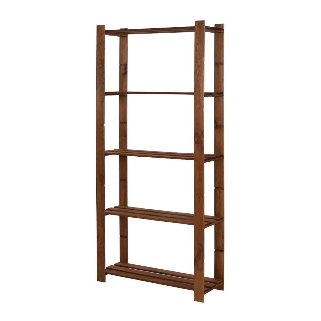 HOLZREGAL PINEPEAK 170x80x28cm 5 Fachboden 1,2cm dickes Kiefernholz Braun - Braun, Holz (80/170/28cm) - PROREGAL