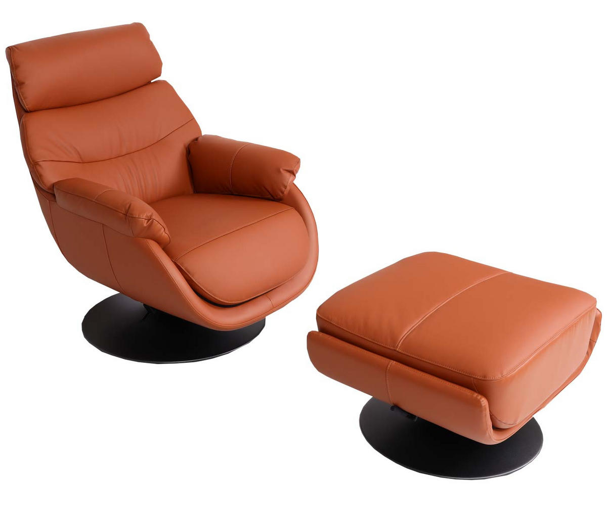 RELAXSESSEL MIT HOCKER Braun - Braun, Textil (78/99/80cm) - MCW