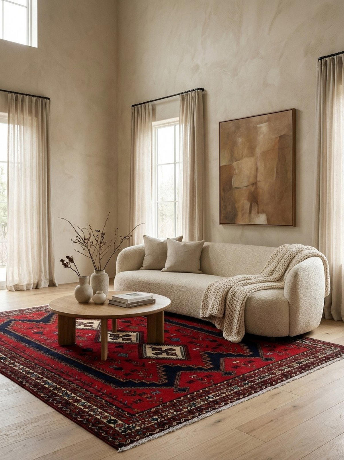 HANDWEBTEPPICH Afshar Rot 234/163 cm Schurwolle - Rot, Textil (163/234cm) - Looma