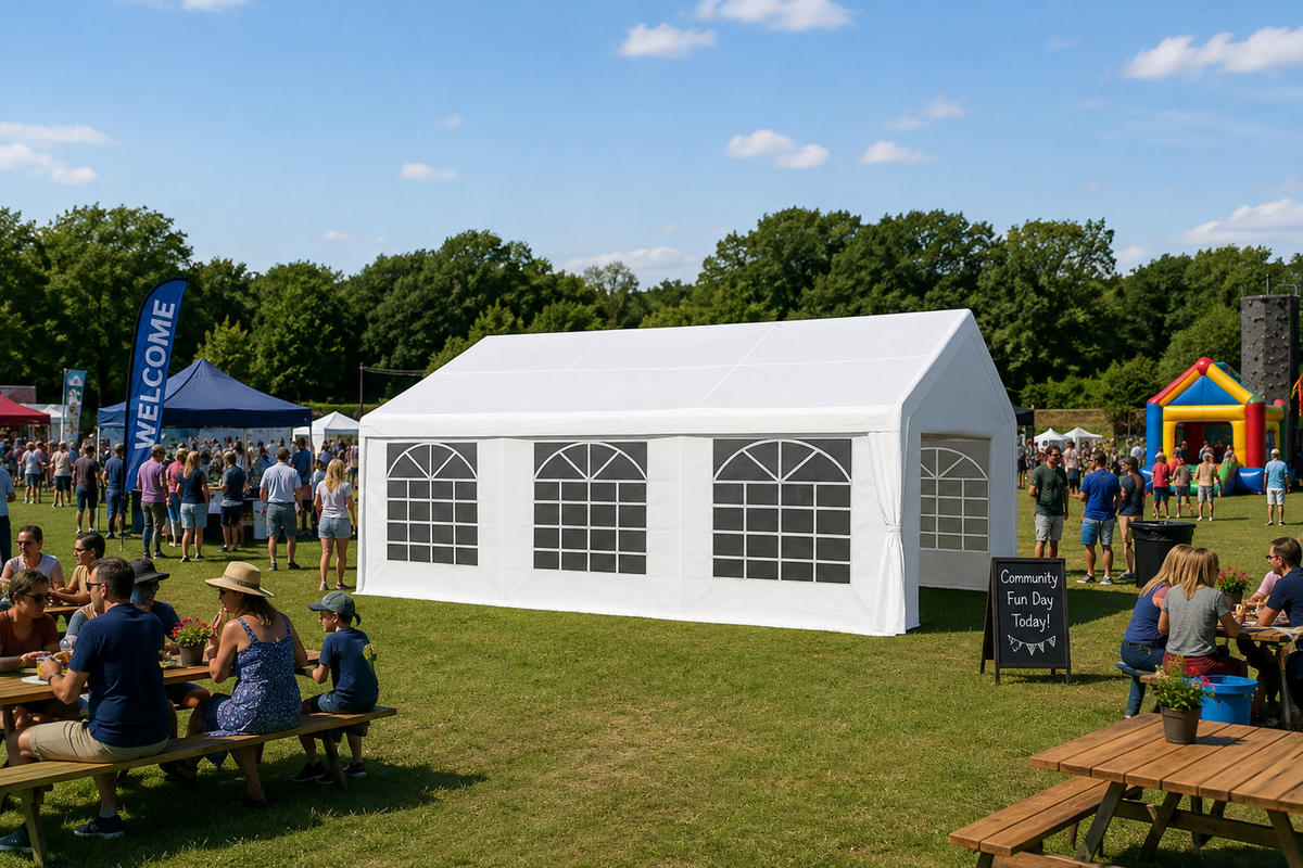 DACHPLANE Livingston - Zeltabdeckung für 4x6 Meter, PVC weiss 480g/m². BxTxH: 600x400x310 cm - Weiß, Kunststoff (600/0.3/400cm) - TPFGarden