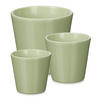 BLUMENTOPF konisch 14/17/22 cm 3er Set - Mintgrün, Keramik (22/19/22cm) - Ibergarden