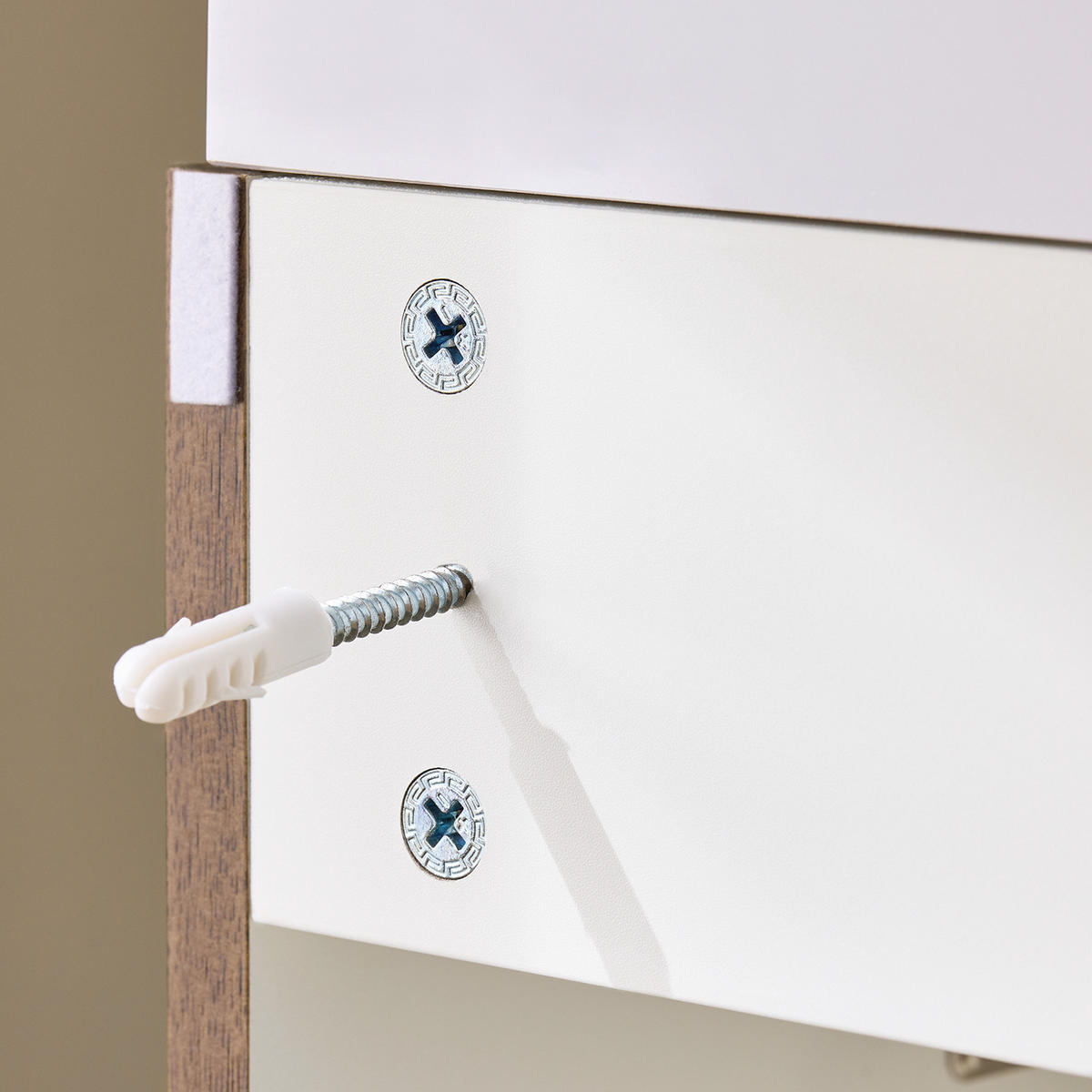 WASCHBECKENUNTERSCHRANK Braun - Braun/Weiß, Keramik/Holzwerkstoff (40/56/22cm) - SoBuy