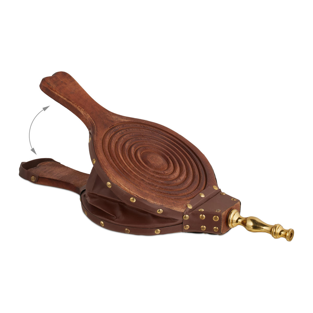 BLASEBALG - Braun, Holz/Kunststoff (21/47/4cm) - Relaxdays
