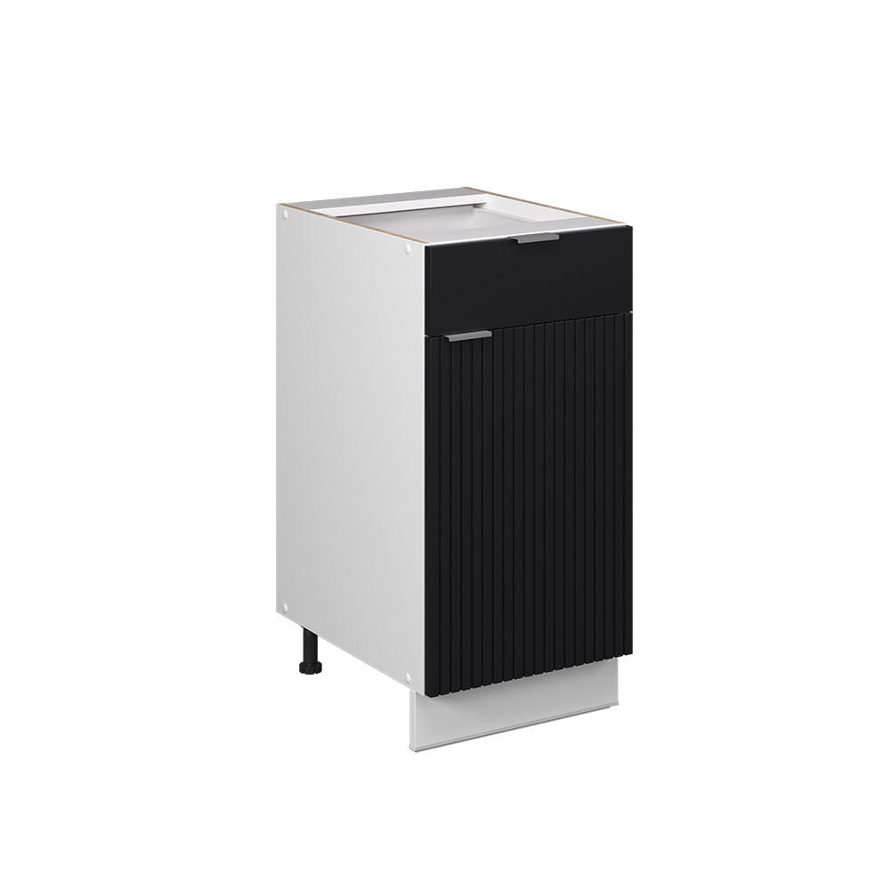 UNDERSKÅP FÖR DISKHO/SPISHÄLL Fame-Line Svart randig 40 cm , AP Oak Svart, Vit 82/40/60 cm