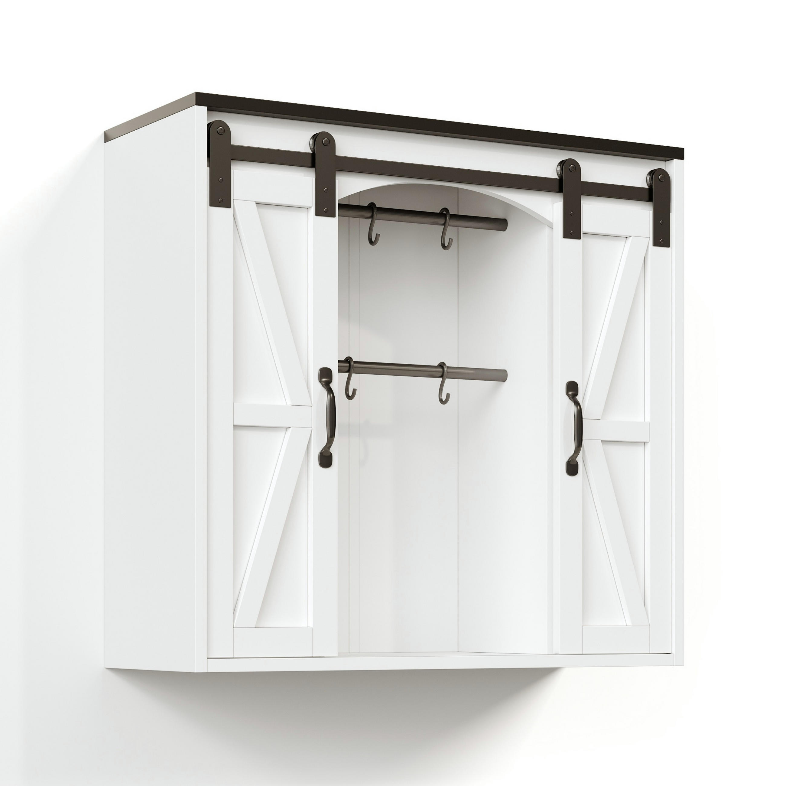 ComfortXL Hängeschrank Weiß 80x76x31 cm