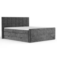 BOXSPRINGBETT Ava Anthrazit 200/200 cm - Anthrazit/Schwarz, Holz/Holzwerkstoff (200/200cm) - Maison de Reve