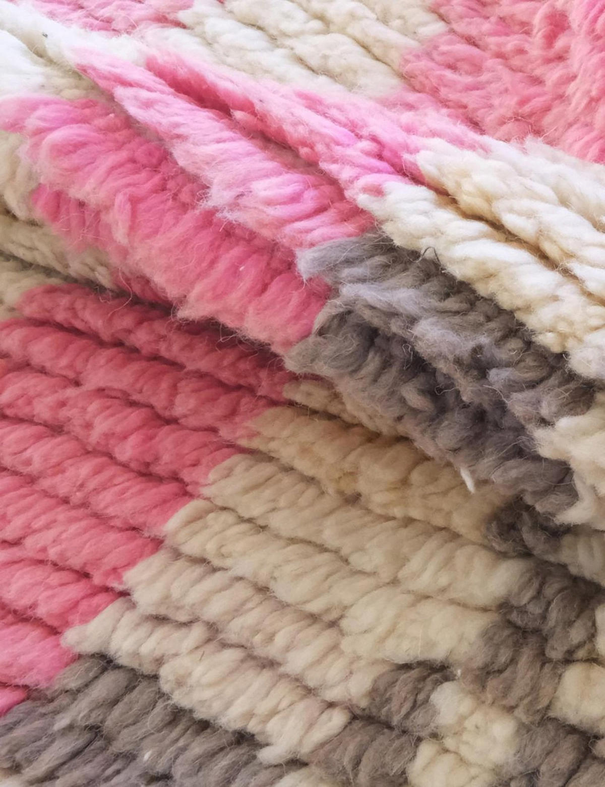 BERBERTEPPICH aus reiner Wolle 105x 153 cm - Pink, Naturmaterialien (105/153cm) - AFK Living