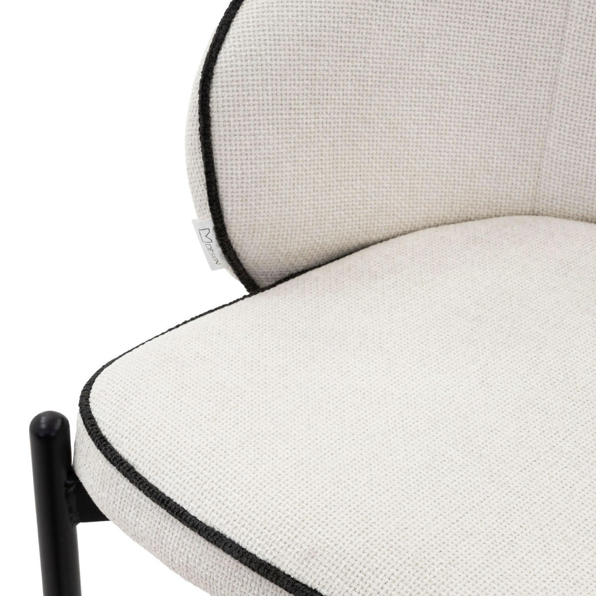 ESSZIMMERSTÜHLE 6er Set Beige - Beige/Schwarz, Textil/Metall (60/75/59cm) - ML-DESIGN