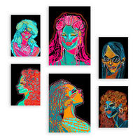POSTER Set Mit 6 Shades of Beauty 2 Abstrakt Feminin Größe A3 & A4 Rahmenlos - Klar, Papier (29.7/1cm) - Nacnic