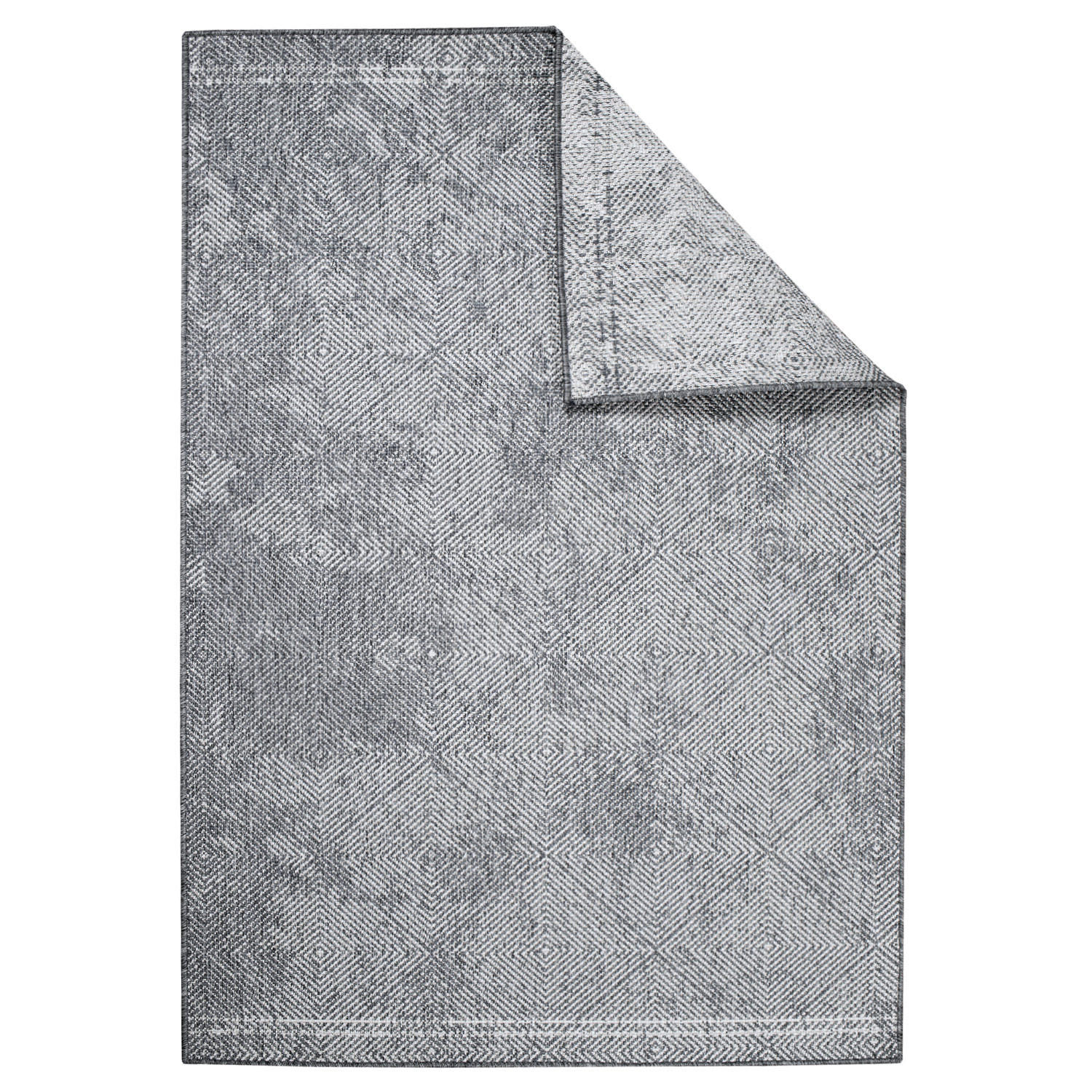 OUTDOOR-TEPPICH DuoRug 5845 Grau 120x170 cm - Grau, Textil (120/170cm) - carpet city