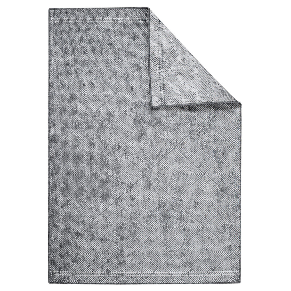 OUTDOOR-TEPPICH DuoRug 5845 Grau 120x170 cm - Grau, Textil (120/170cm) - carpet city