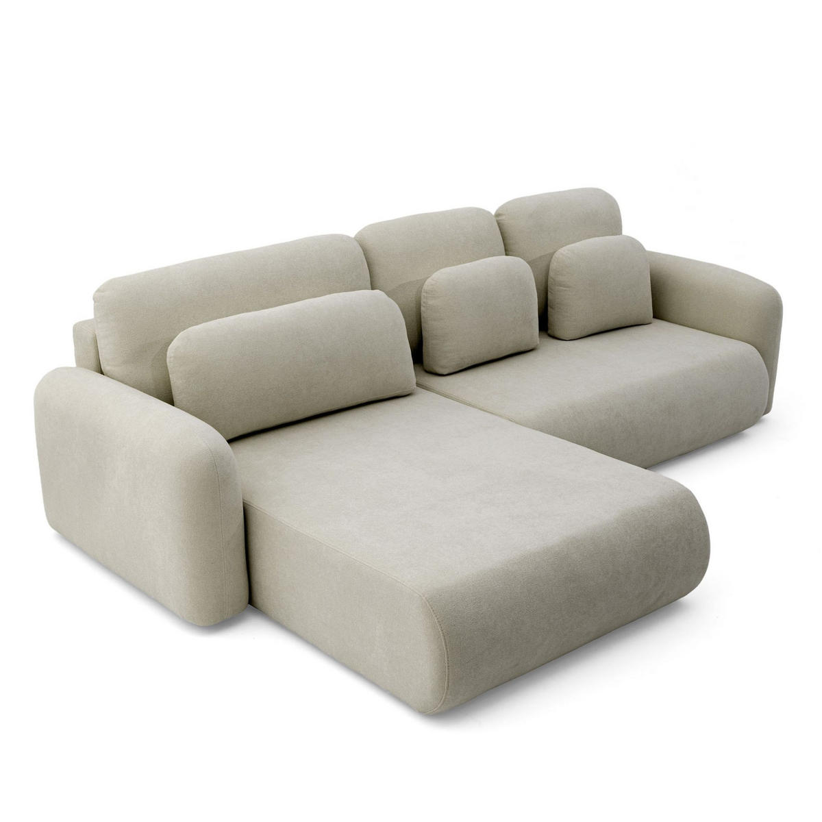 ECKSOFA NEST L Universal mit Schlaffunktion 157x240 Webstoff Olivgrün - Schwarz/Olivgrün, Holz/Textil (280/187cm) - Muffo