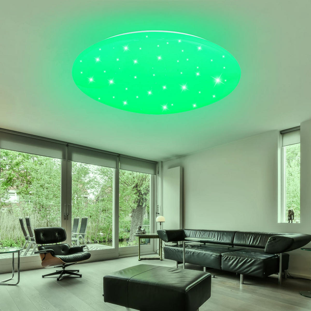 LED DECKENLEUCHTE ATREJU I Weiß Metall Acryl - Weiß, Metall (50/50/14cm)