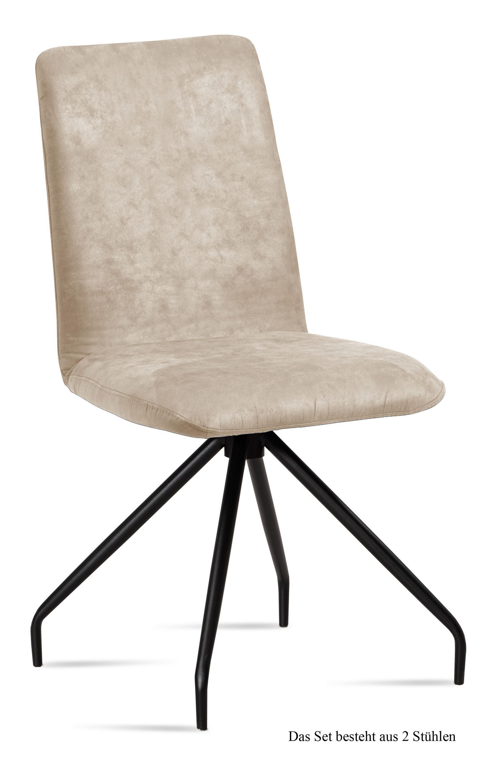 ESSZIMMERSTUHL (2er-Set) Desiri 47x92x60 Schwarz/Natur - Schwarz/Naturfarben, Kunststoff (60/92/47cm) - 58aufmkessel