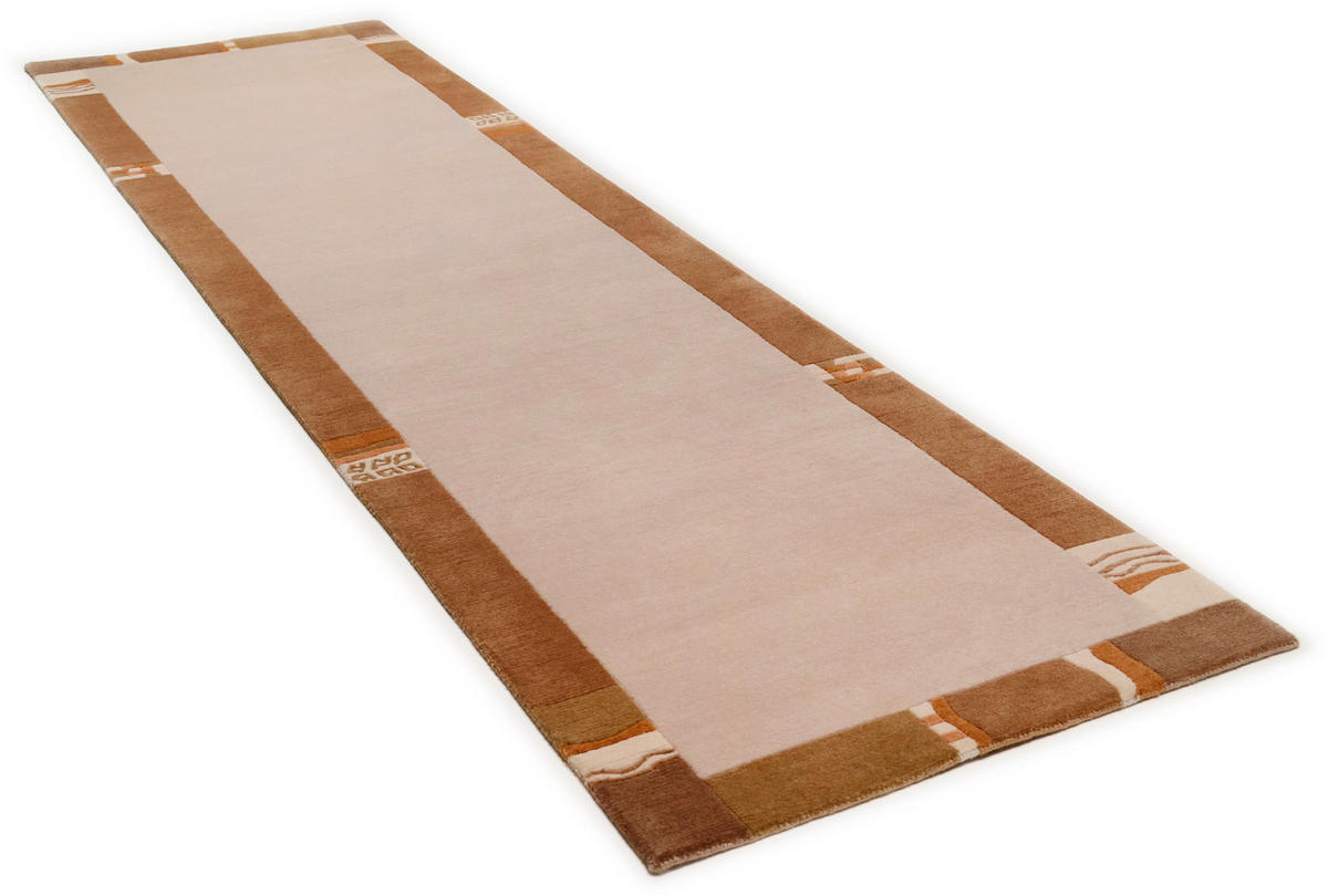 WOLLTEPPICH Avanti 80x300 cm - Sandfarben, Textil (80/300cm) - THEKO