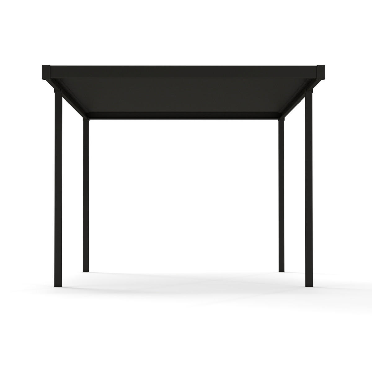 CARPORT Mirador Solid Anthrazit 3x5m verstellbares Lamellendach Stahl - Anthrazit, Kunststoff (80/175/120cm) - Green Spirit
