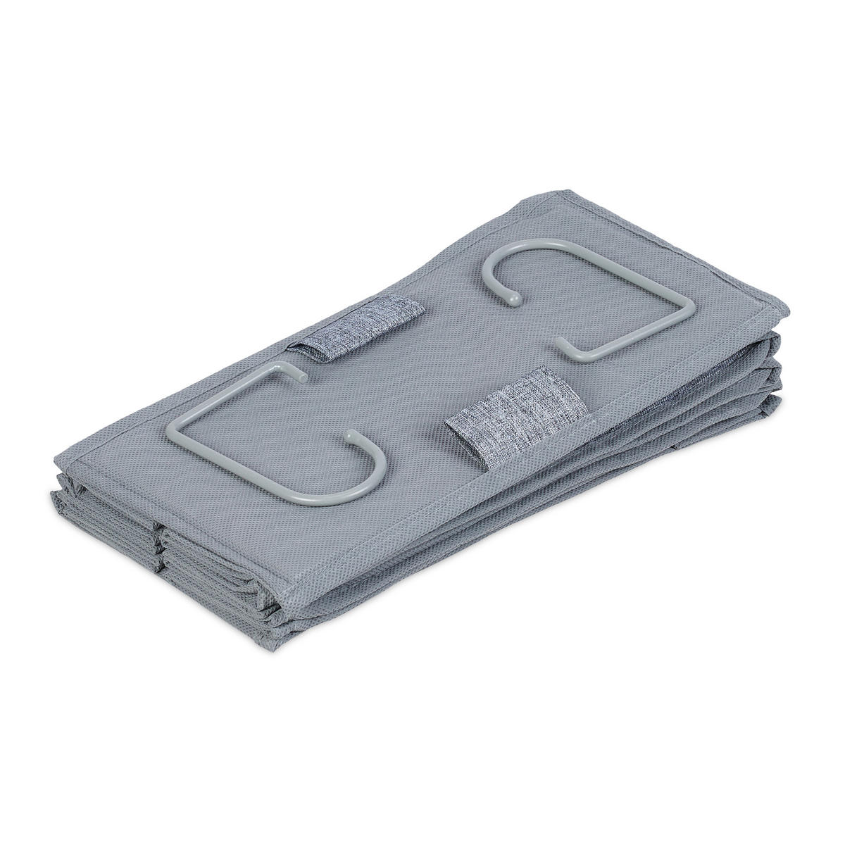 ZÁVESNÉ regály do skrine - sivá, textil/plast (30cm) - Relaxdays