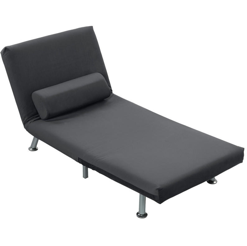 SCHLAFSESSEL 75/70/75 cm in Dunkelgrau mit Bettfunktion - Dunkelgrau, Kunststoff (75/75/70cm) - BEAOK