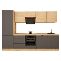 KÜCHENZEILE 300 cm - Langen KL29-M300 - in Grau / Artisan Eiche - Eiche Artisan/Grau, Holz (300/212/58cm)