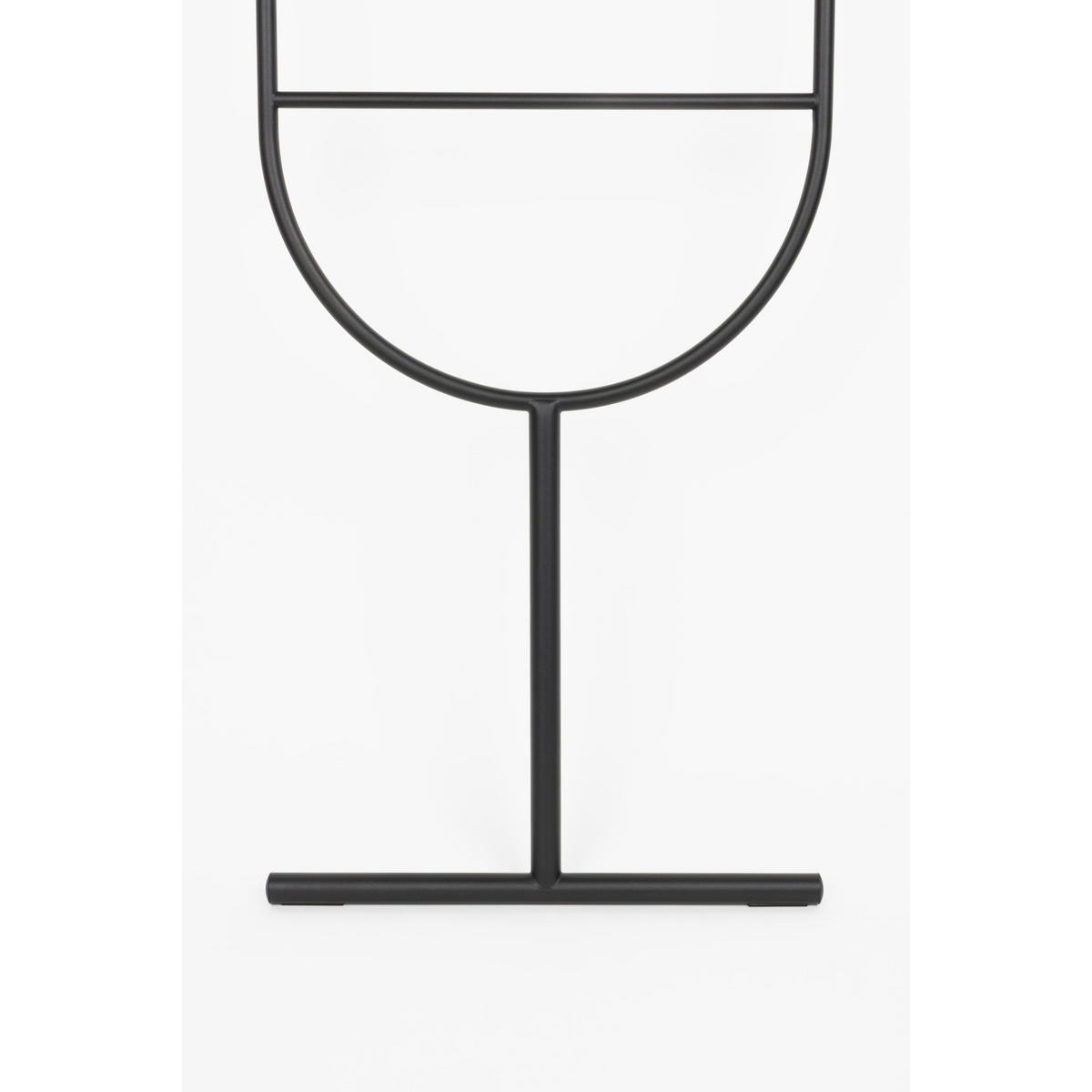 DEKORATIVE LEITER Tess Schwarz - Schwarz, Metall (45/165.5/2.5cm) - Zuiver