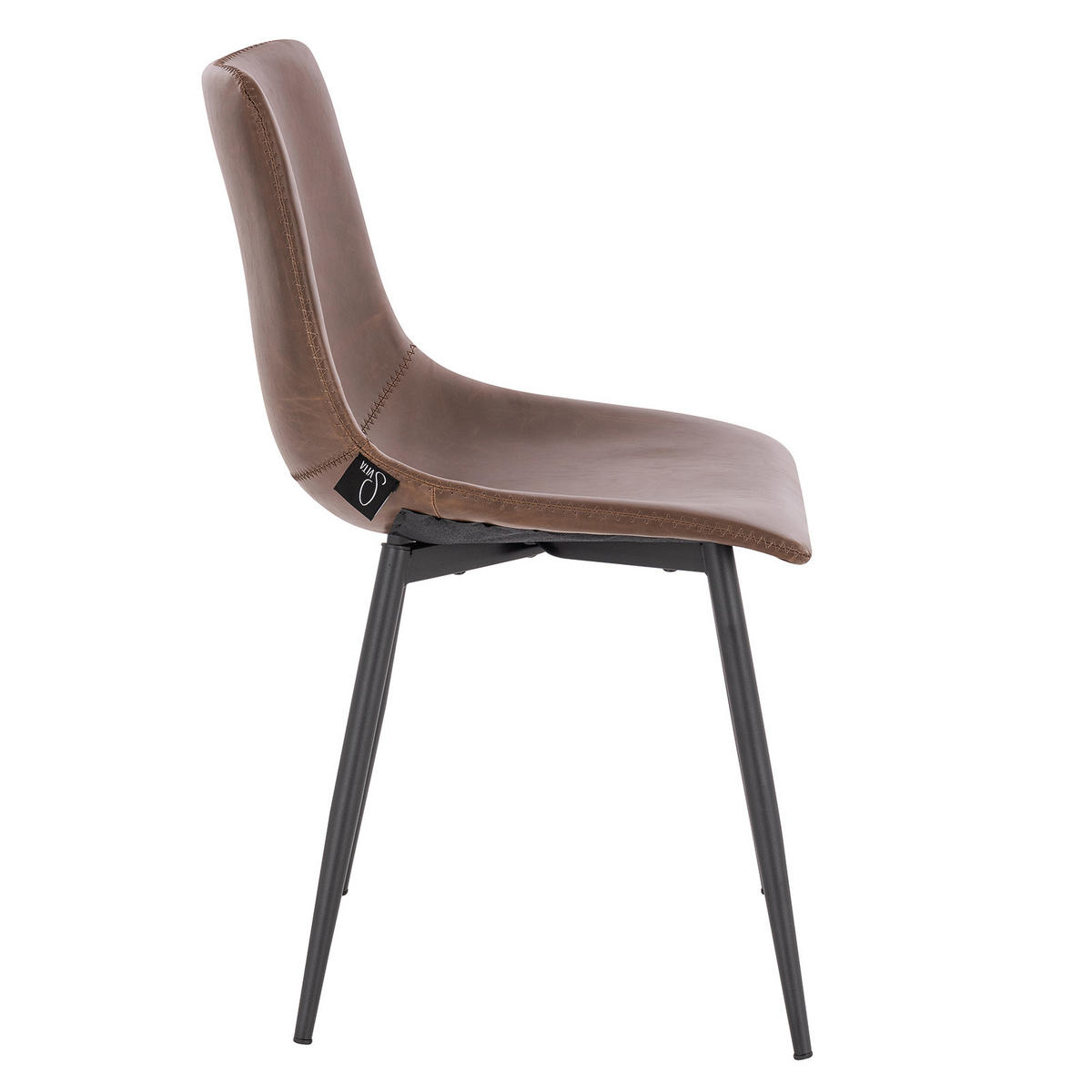 ESSZIMMERSTUHL MILES 2er Set Kunstleder Braun - Braun, Textil (48/82/52cm) - SVITA