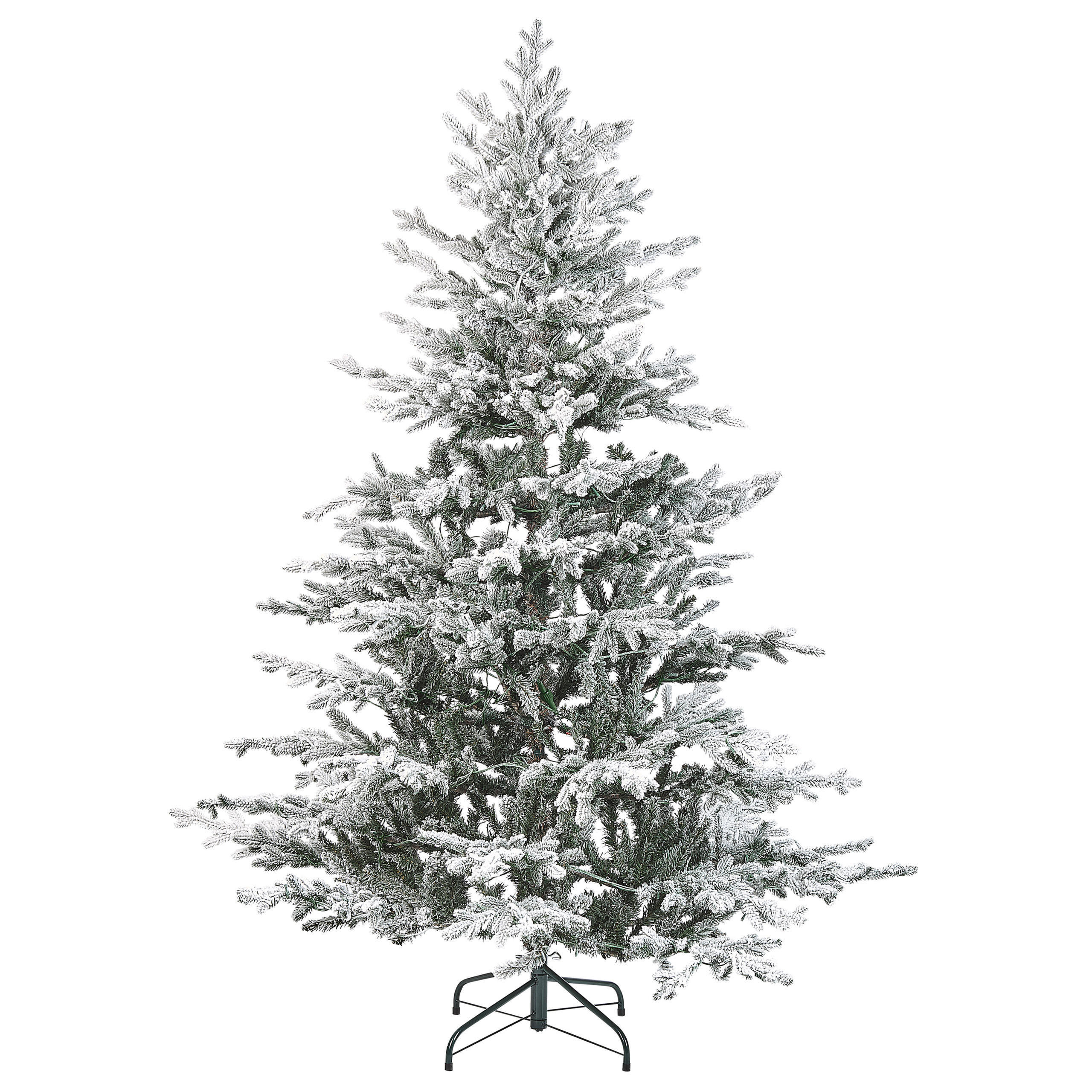 WEIHNACHTSBAUM 180 cm Weiß Brisco - Weiß, Kunststoff (180cm) - Beliani